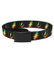 Grateful Dead Rasta SYF Bolt Adjustable Web Belt Black